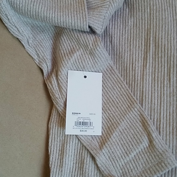 Juniors' SO long sleeve mockneck knot front top - Picture 3 of 4